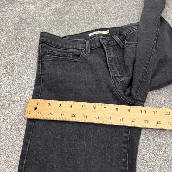 Levi's 315 Shaping Bootcut Denim Jeans Women 28 Black Mid Rise Stretch 28x33 - Picture 14 of 16